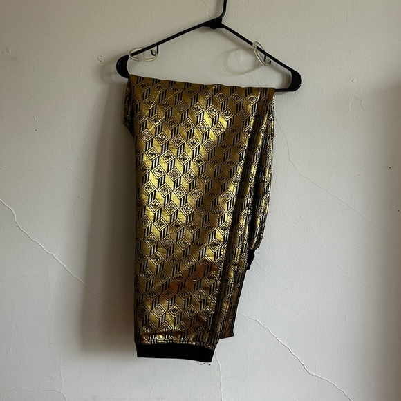 Premium Superstar Adidas Women’s Reversible Gold/Black Track Pants - Picture 2 of 11